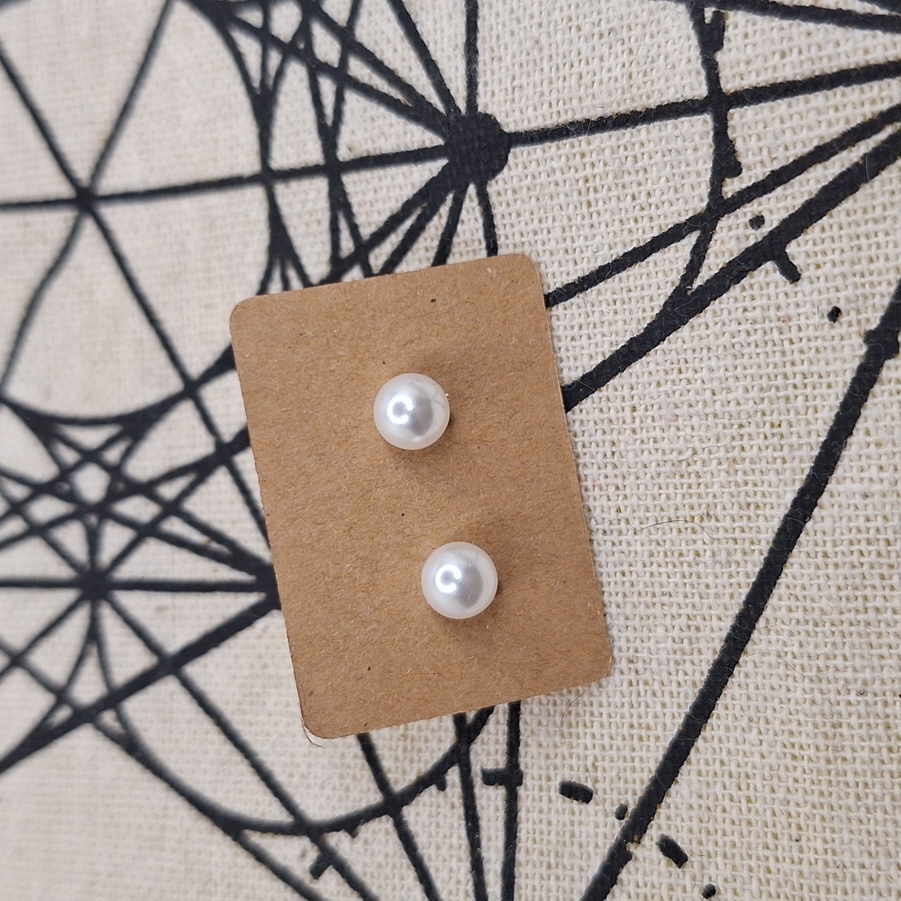 Pearl stud earrings simulated pearl earrings minimalist costume jewelry